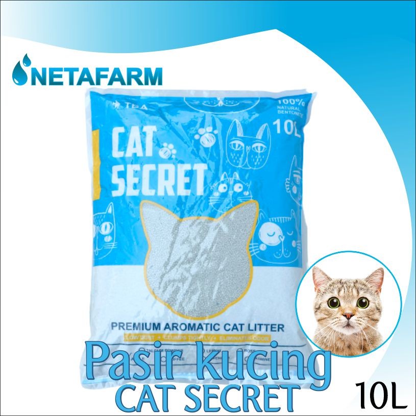 Pasir Kucing Bentonite Cat Secret Premium Aromatic Cat Litter 10ltr