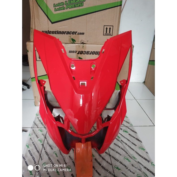 Panel depan cover dudukan lampu depan beat eap eco street 2016 2017 2018 2019 merah