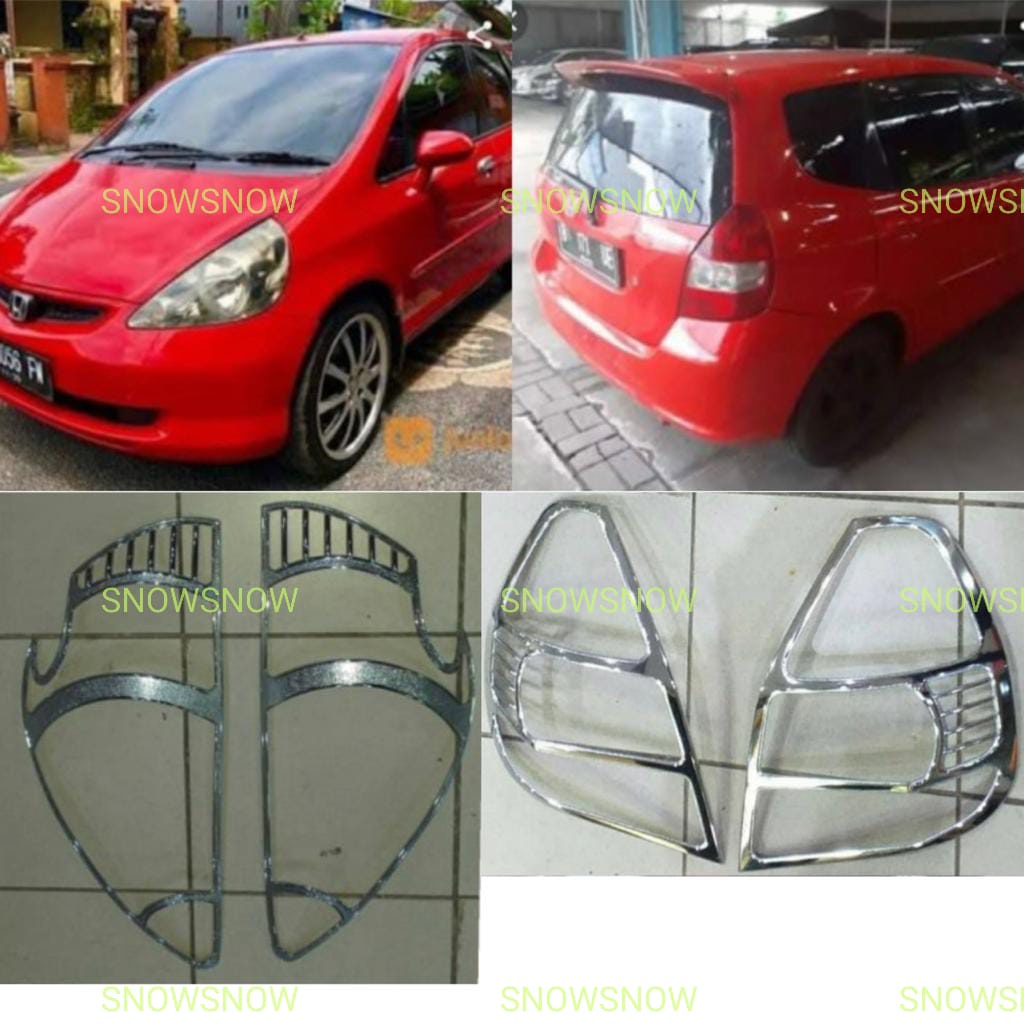 Paket Garnish Lampu Depan Belakang Jazz Lama Old 2004 2007 Chrome