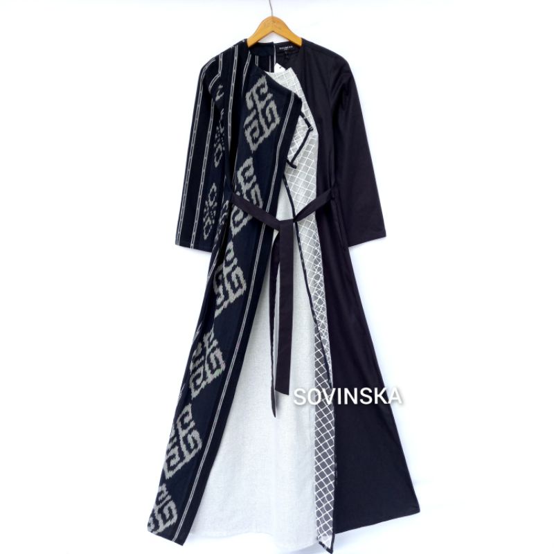 Gamis Tenun WTP 22 Hitam