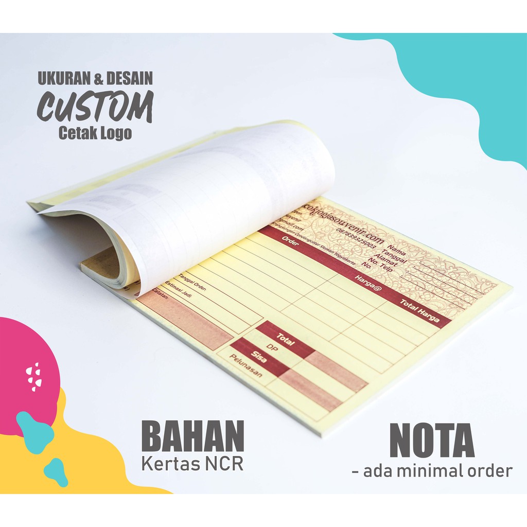 Jual Cetak Nota 1 Rim 2 Ply Rangkap Custom Ncr Invoice Bon Shopee Indonesia 8957