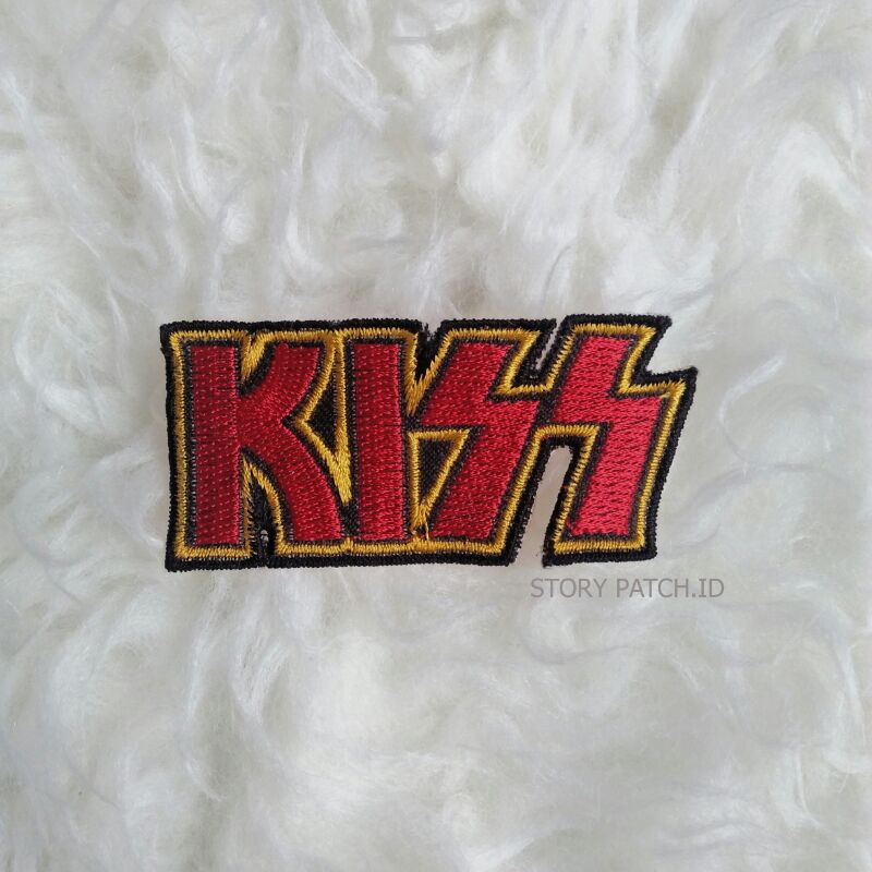 Patch Emblem bordir jahit Kiss Band 90s rock lawas patch bordir band aksesoris jaket kaos sweater