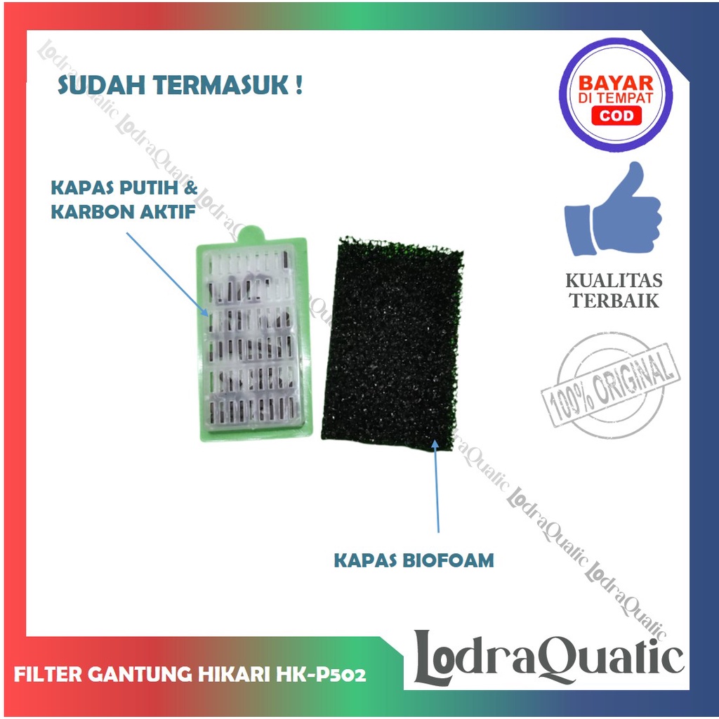 PROMO MURAH ! FILTER GANTUNG AQUASCAPE HIKARI HK-P 502 KUALITAS TERBAIK FILTER GANTUNG BESAR FILTER GANTUNG AQUARIUM BESAR FILTER AQUASCAPE BESAR HANG ON FILTER HIKARI FILTER AQUARIUM POMPA AIR AQUASCAPE HANGING FILTER SLIM HANG ON FILTER