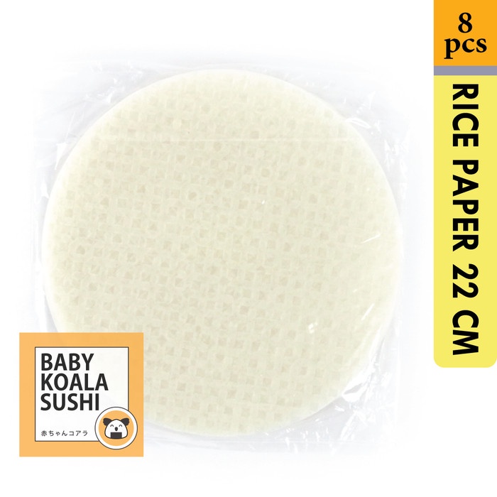 

978Eq1W Rice Paper 18Cm White |12S | Vietnam Spring Roll | Kulit Lumpia Putih - 22Cm(8 Lembar)