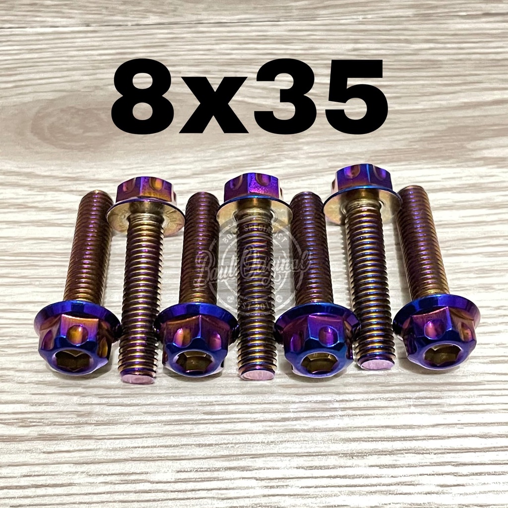 Baut probolt 8x35 blue new model drat 12 panjang 3.5cm ori thailand