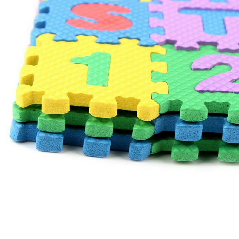 Puzzle Foam Alphabet &amp; Angka 36 Pcs - Multi - Color