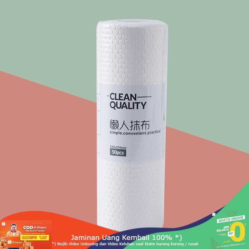 (BISA COD) RVOSTR EOU HOME Tisu Kertas Reusable Paper Towel 1 Roll (50 Helai) - MB104P