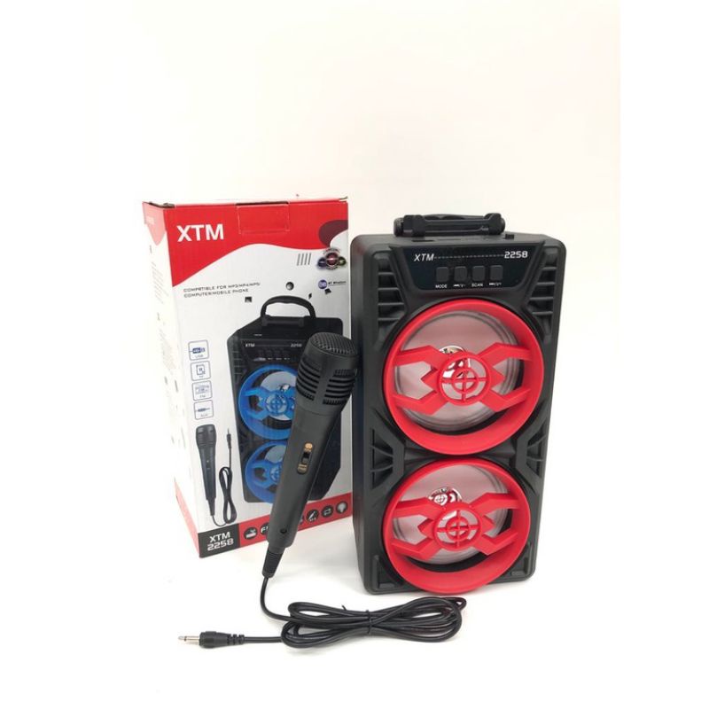 COD SPEAKER BLUETOOTH XTM 2258 PLUS Mic KARAOKE//SPEAKER SALON AKTIF X-BASS//SPEAKER KARAOKE XTM