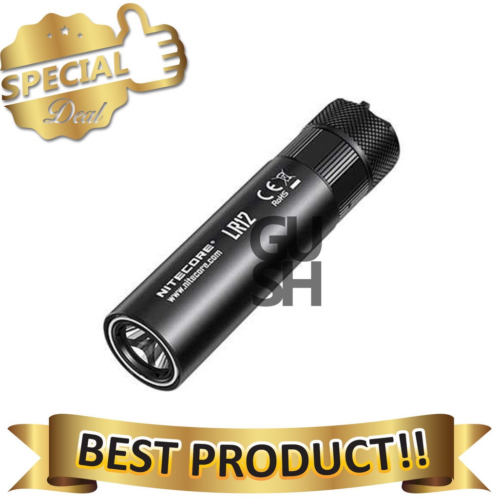 NITECORE LR12 Senter 2in1 Model Lipstick CREE XP-L HD V6 1000 Lumens