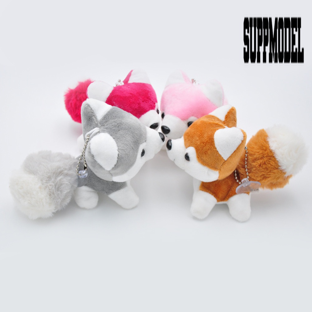 Gantungan Kunci Boneka Anjing Husky Bahan Plush