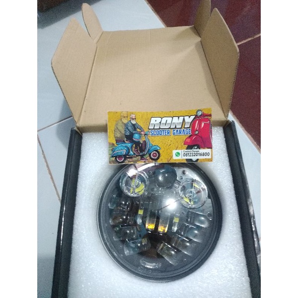 daymaker bulat buat Vespa clasik new PX