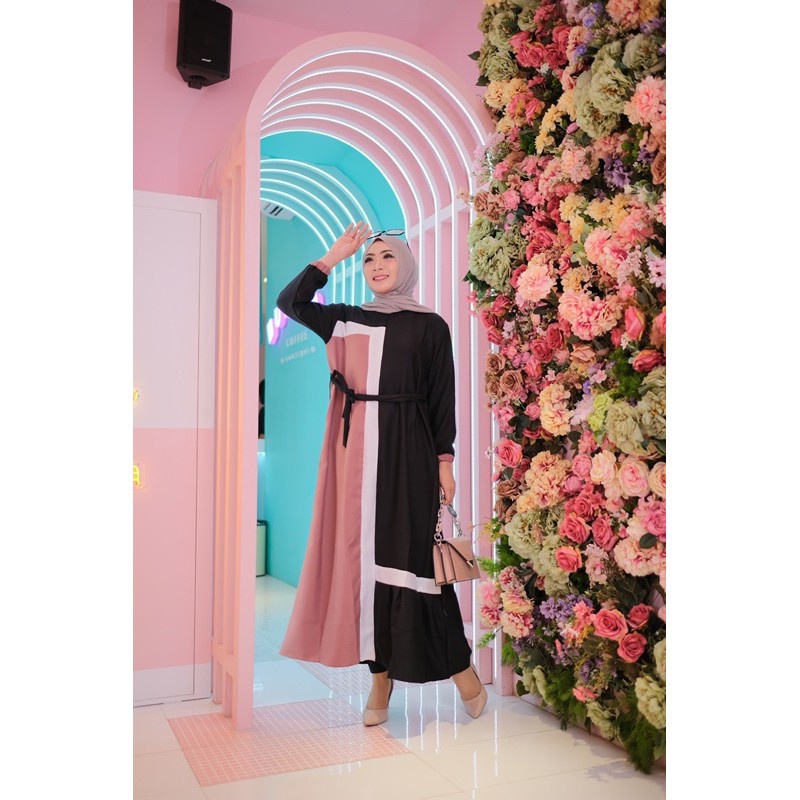 CS-SPESIAL DISKON ( MURAH NAMPOL ) LETYSA DRESS / GAMIS KOMBINASI/DRESS MURAH/GAMIS MURAH