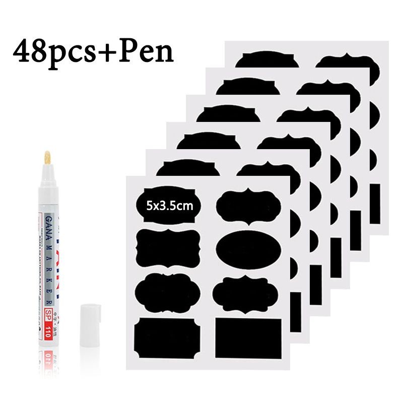 Mall Stiker Label Blackboard Papan Tulis Removable 5 PCS - TH002