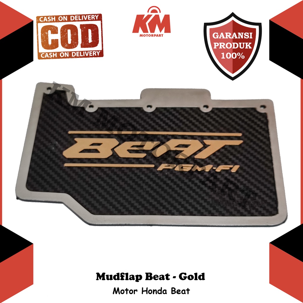 Mudflap Mud Flap Beat Fi Penahan Lumpur Model Karbon Pelindung Motor Aksesoris Variasi Beat