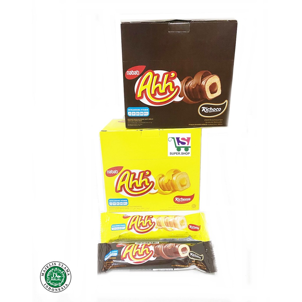 

(BOX) Ahh Richeese Nabati Box (20 pcs x 5.5gr) grosir toko snack