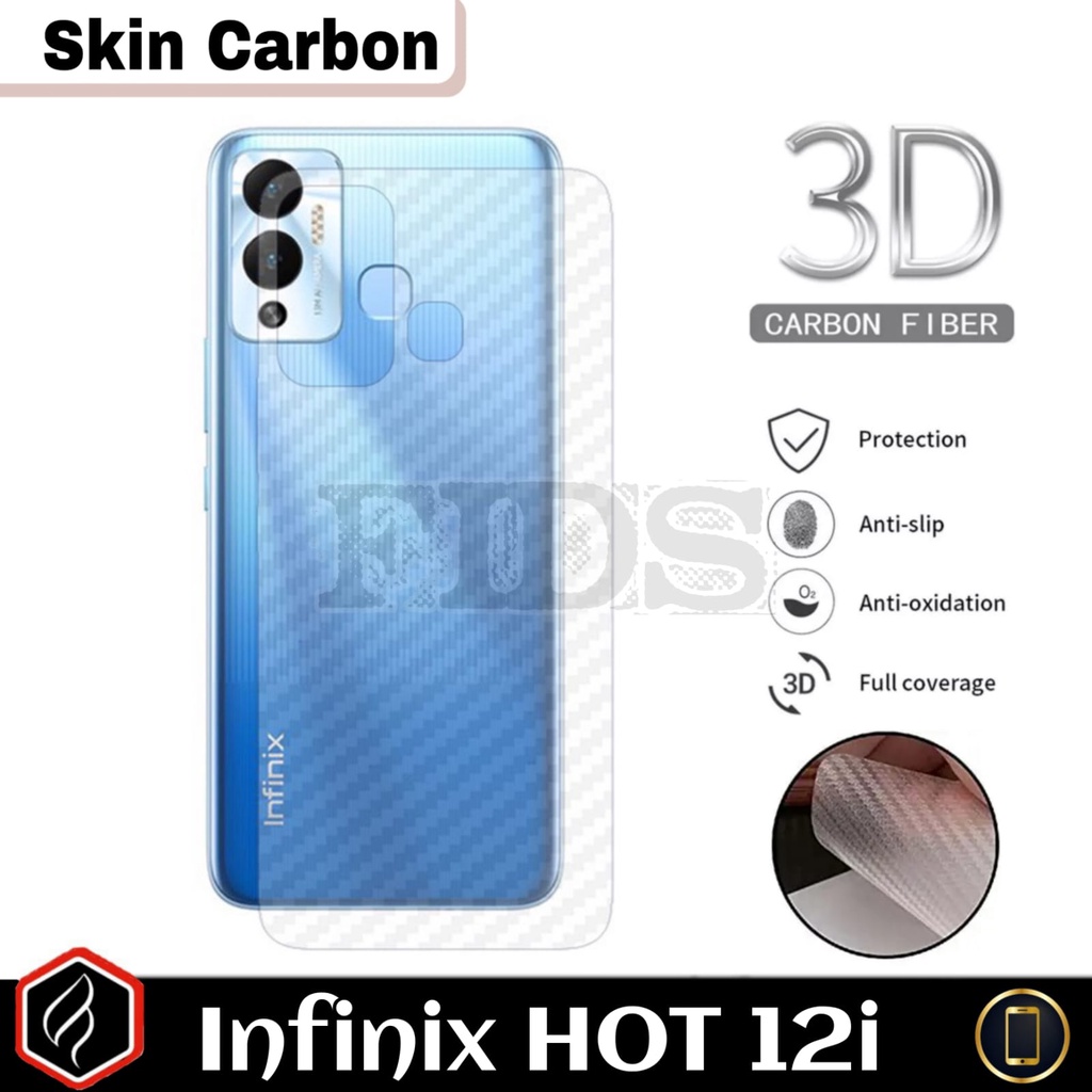 PROMO Skin Carbon Infinix Hot 12i Skin Carbon Pelindung Anti Gores Dan Jamur Premium Skin Hot 12i