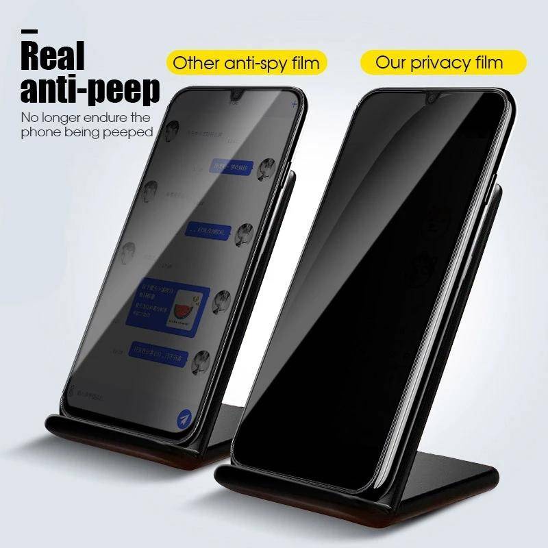 Pelindung Layar Tempered Glass Anti spy Untuk RedMi Note 10 11 7 8 9 9s 11e 11t Pro 4G 5G