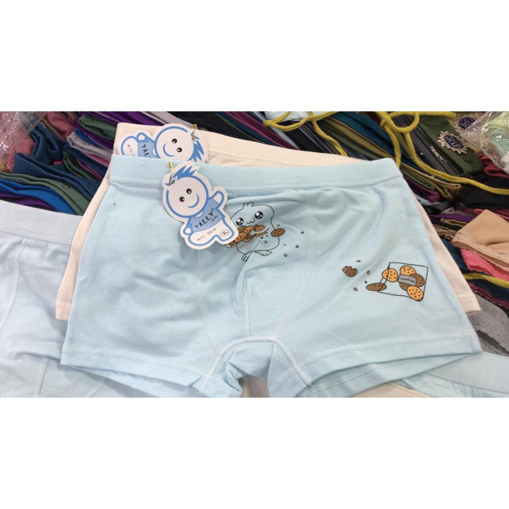 BOXER CD ANAK TALLY COWOK MOTIF RANDOM - TALLY BOXER ANAK COWOK - TALLY KIDS BOY -  BOXER ANAK COWOK - CD KIDS - CD ANAK LAKI TALLY - BAHAN HALUS USPER LEMBUT SIZE M L XL XXL -