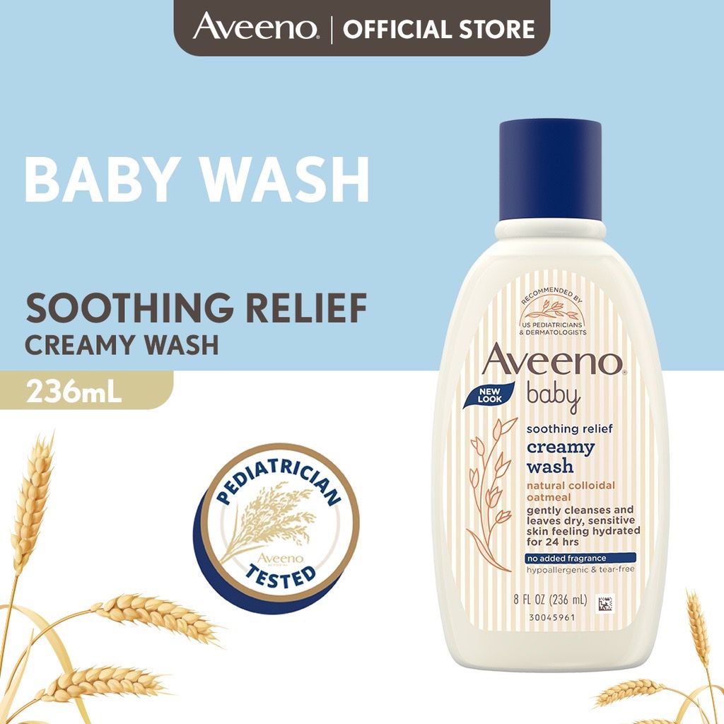 Aveeno Baby Soothing Relief Creamy Wash 236ml - Sabun Pelembab Bayi