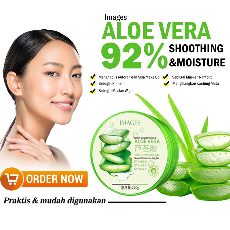 BEAUTY JAYA - IMAGES Aloe Ointment Gel Natural 220g / PELEMBAB WAJAH