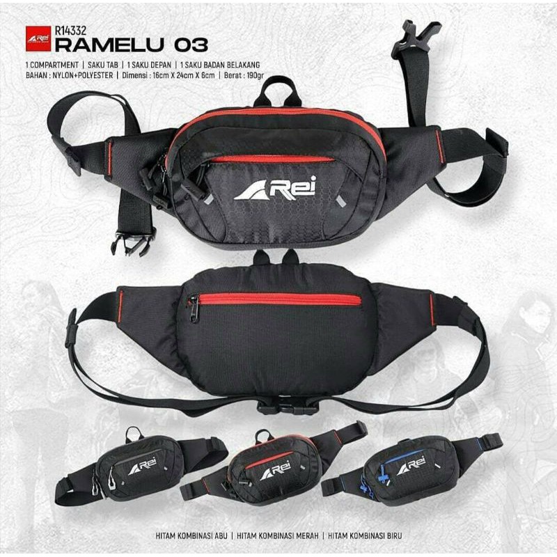 Tas Pinggang / Waist Bag Ramelu 03 Rei Ori Arei Original