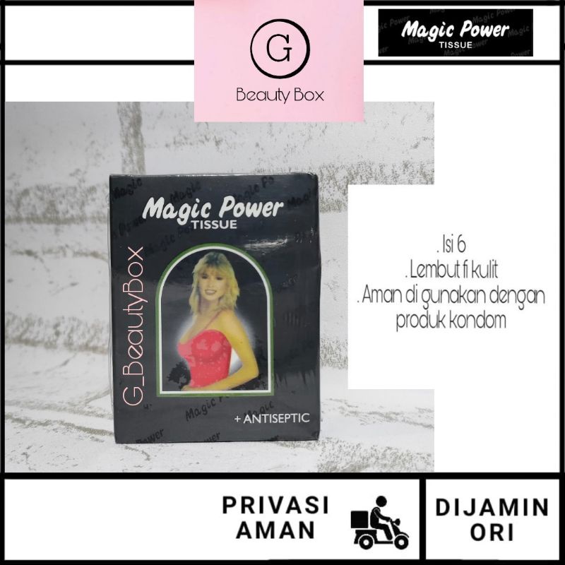 Jual Tissue Magic Power Classic Antiseptic Original Black isi 6 ...
