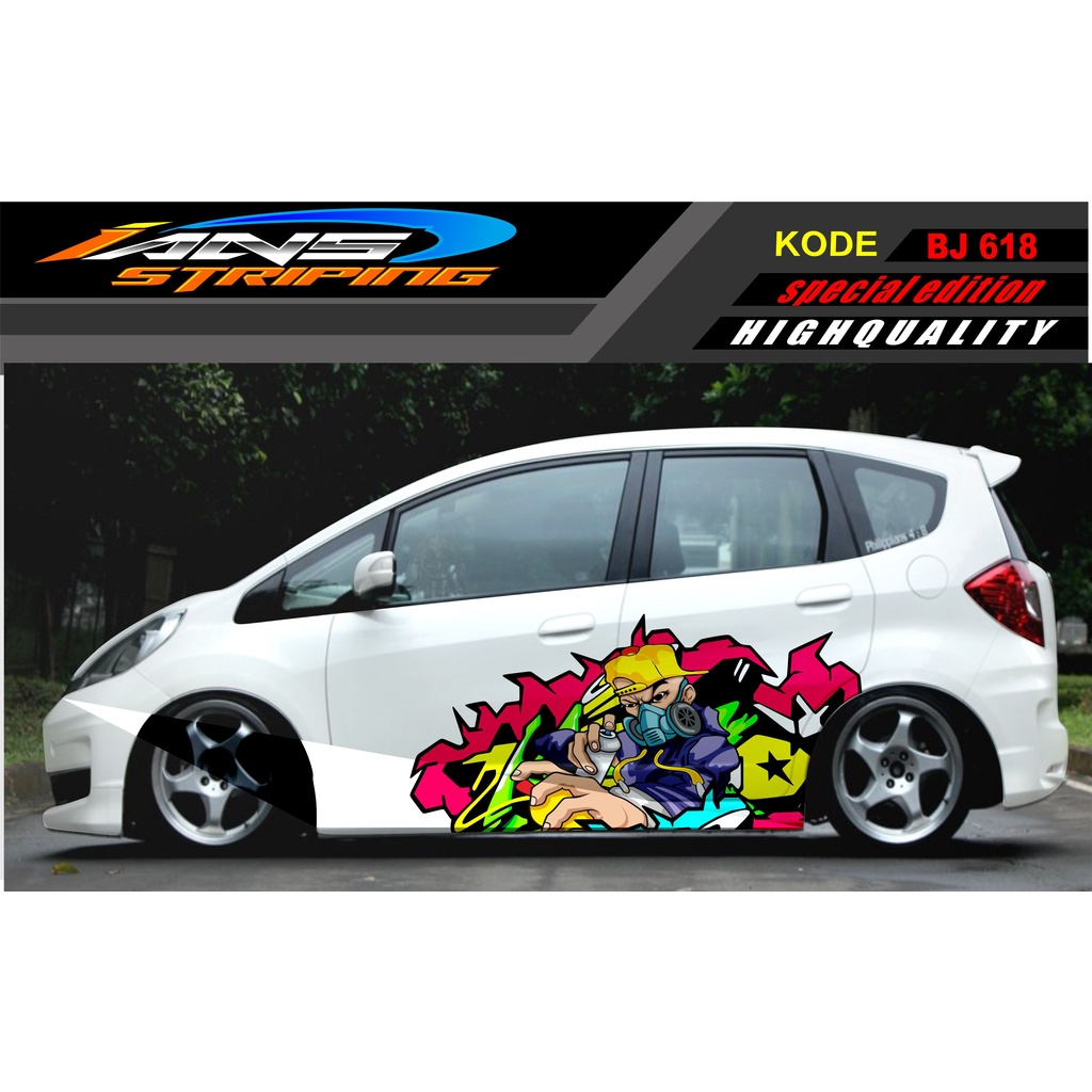 DECAL STICKER MOBIL JAZZ BRIO AVANZA SIGRA YARIS / STIKER VARIASI MOBIL / MODIF STICKER MOBIL 618