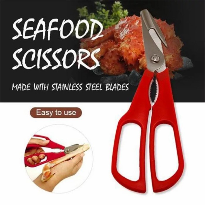 BAROKAH GAMIS Gunting Pengupas Kupas Buka Kepiting Lobster Udang Seafood Scissors