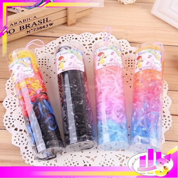 Karet Ikat Rambut Karet Jepang Tabung POLOS GELANG KUNCIRAN / Ikat Rambut Jepang