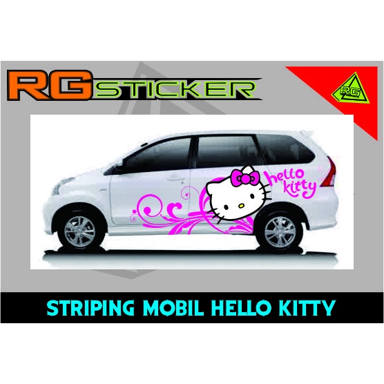 stiker striping hello kitty mobil avanza calya innova sigra dll
