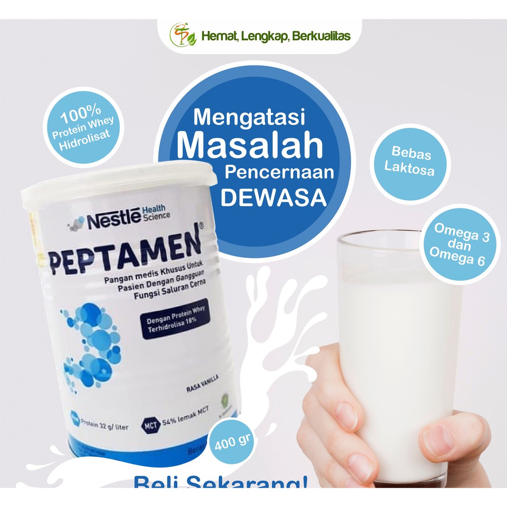 

Peptamen adult 400gr (susu medis khusus dewasa kondisi sakit)