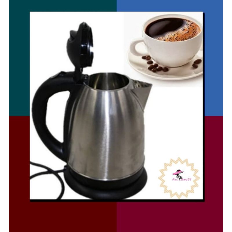 Teko Listrik Pemanas air Stainless kettle listrik low watt