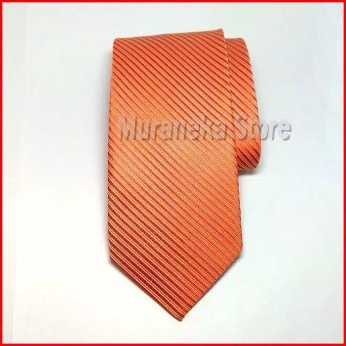 DASI dasi pria panjang warna orange (O5S1) Dasi resleting Dasi langsung pakai Dasi panjang Dasi prem