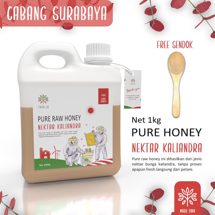

Madu Murni Asli Tava 1kg Nektar Kaliandra 100% Pure Raw Honey Alami