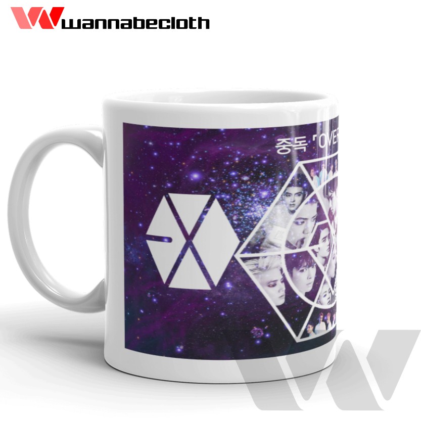 Gelas Mug EXO Souvenir Koleksi Mug KPOP EXO Logo EXO Overdose