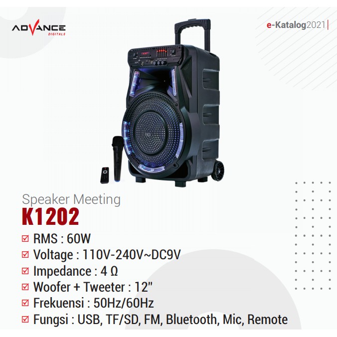 Speaker ADVANCE K1202 BT(Bluetooth)