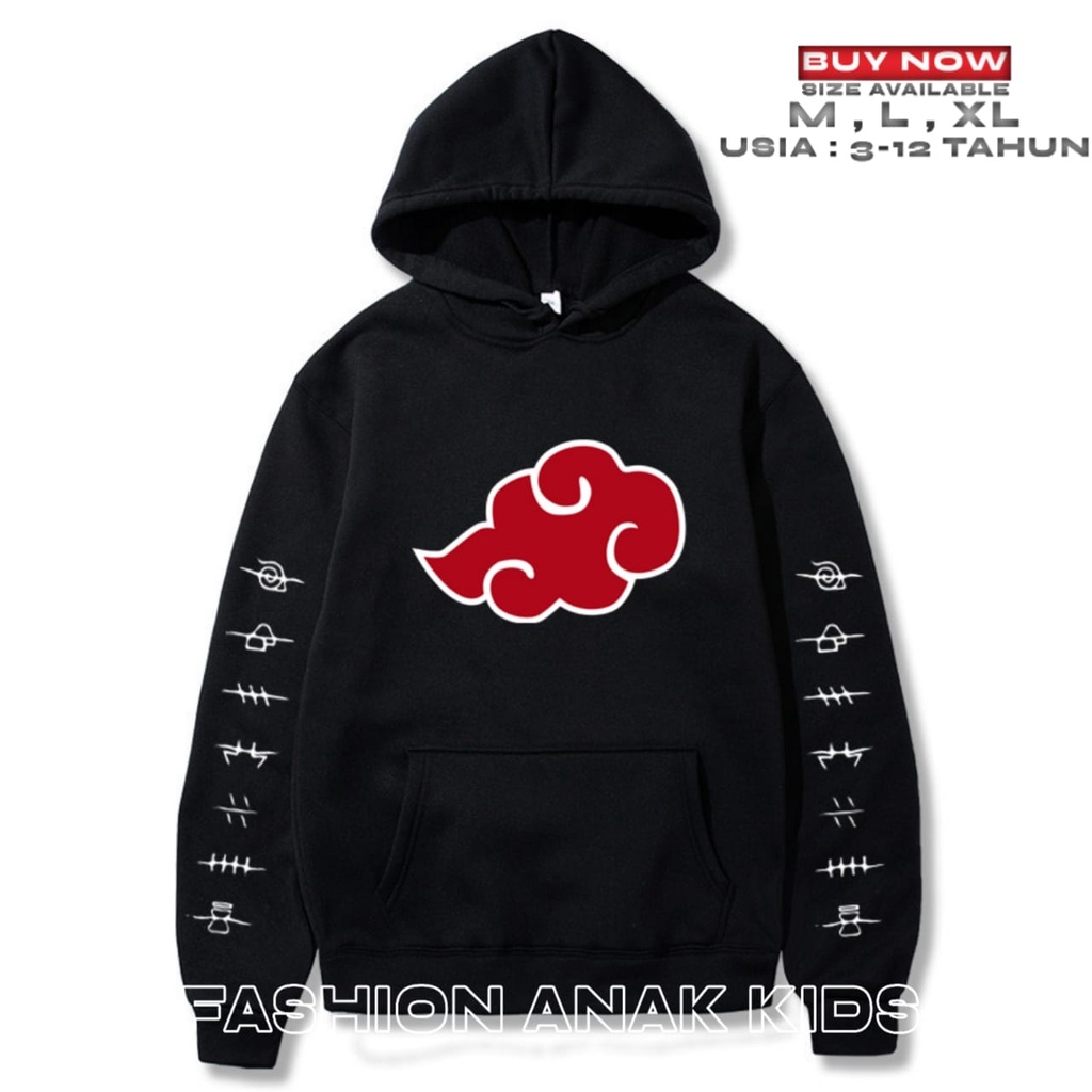 (BISA COD) Jaket Hoodie Anak Laki Laki Gambar Anime Naruto Uzumaki