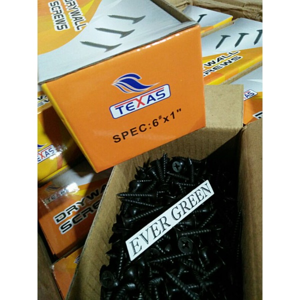 Sekrup Gipsum 1" in (2.5 cm) - HARGA 1 DUS : 500 PCS - 1in - baut skrup hitam for paku Gypsum GRC As