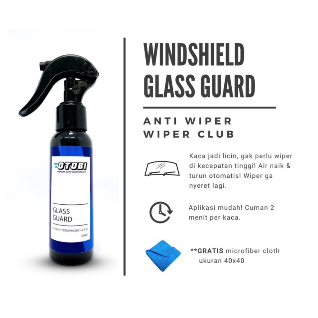 Glass Guard - Semi Nano Coating Kaca - Super Daun Talas Ceramic Polymer Soft Hydrophobic