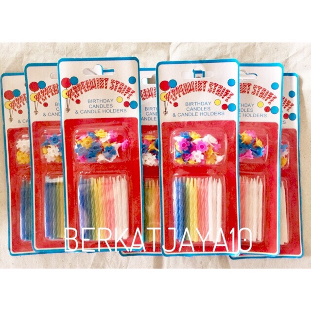 MURAH LILIN SEDANG PEPPERMINT STRIPE warna warni