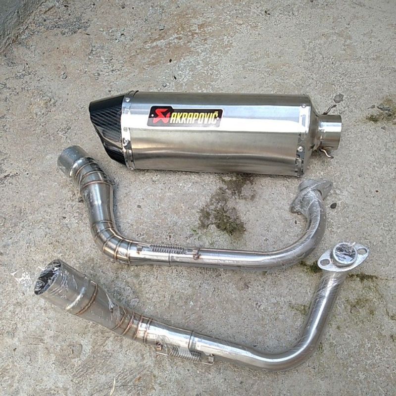 Knalpot racing akrapovic NMAX old/new  AEROX VARIO 125/150  PCX BEAT SCOOPY  fino XRIDE MIO LEXI DLL-1