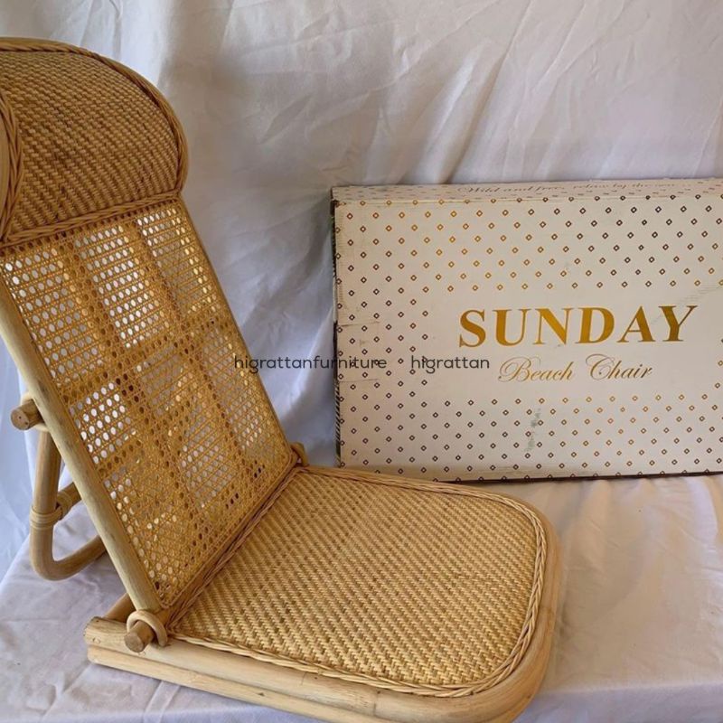 Supreme Rattan beach chair | Kursi lipat pantai | Kursi lipat kolam