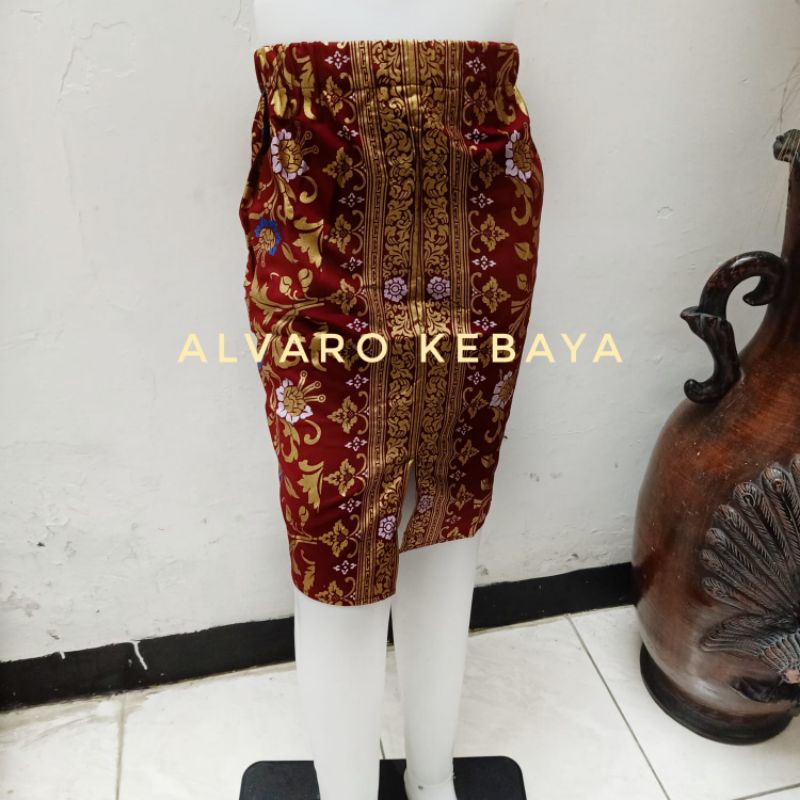 Rok bawahan kebaya span pendek belah motif batik pict jadi siap pakai midi tradisional modern