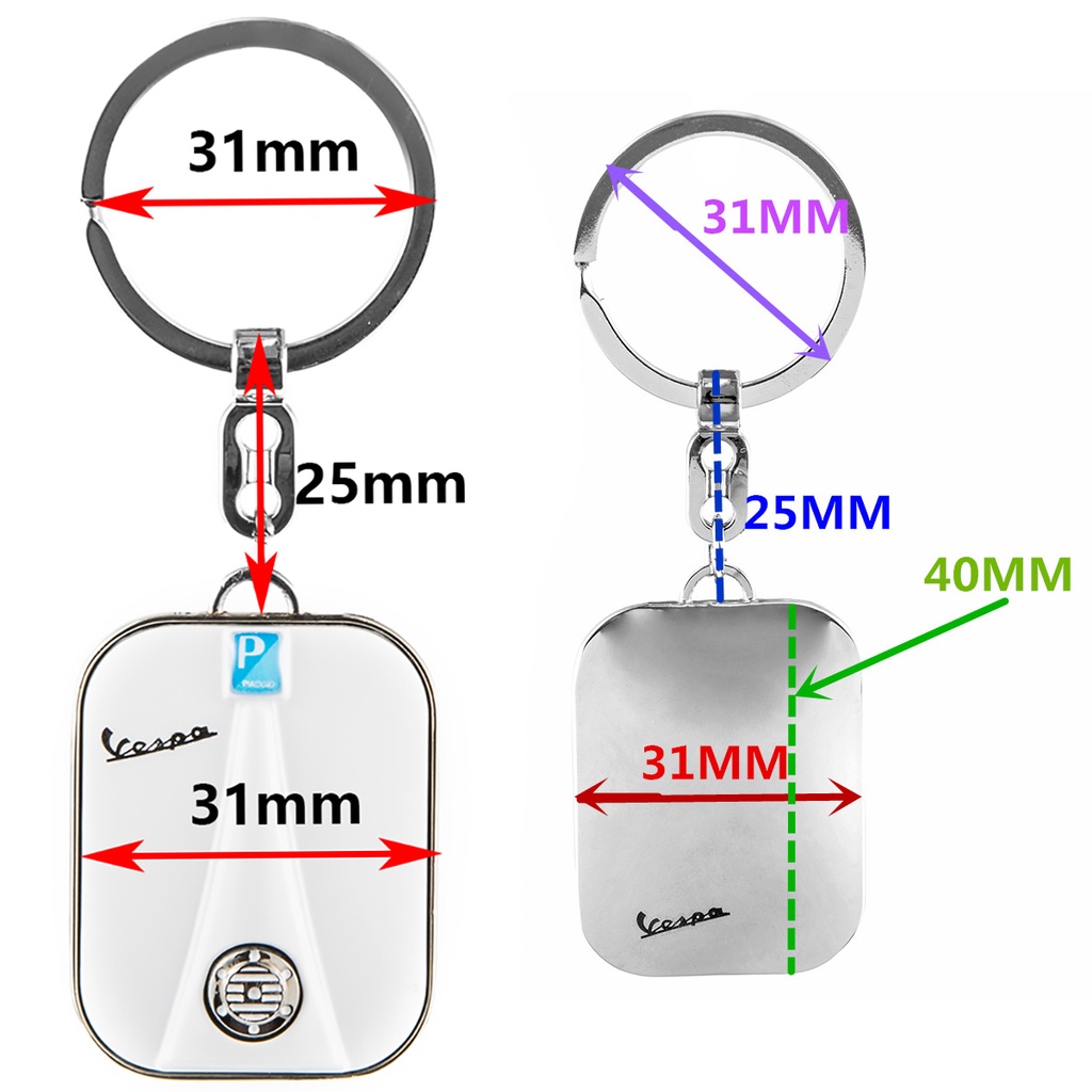 Gantungan Kunci Motor Untuk Piaggio Vespa Skuter Sei Giorni Gts300 Gts300Ie Gts
