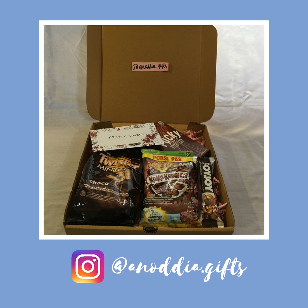 

Snack Box / Gifts Box / Kado Ulang Tahun - Anniversary (Coklat)