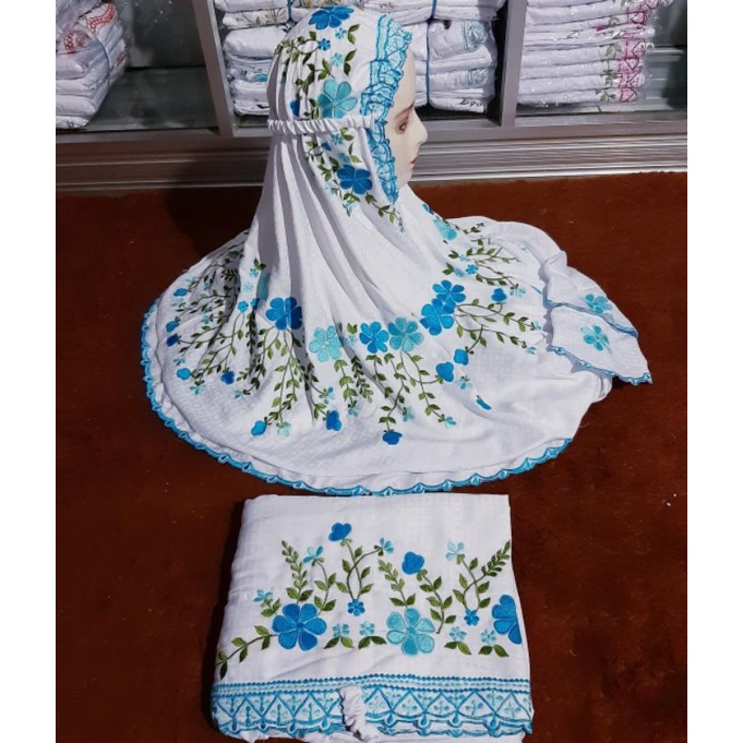 MUKENA BORDIR TERUSAN DEWASA/ECER GROSIR DAN KODIAN/DISTRIBUTOR MUKENA