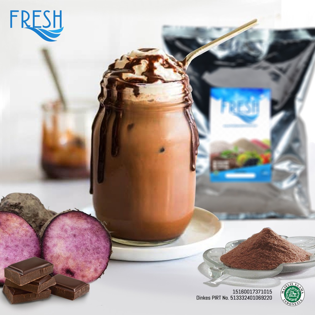 

BUBUK MINUMAN COKELAT RASA CHOCO TARO FRESH POWDER DRINK 1 KG