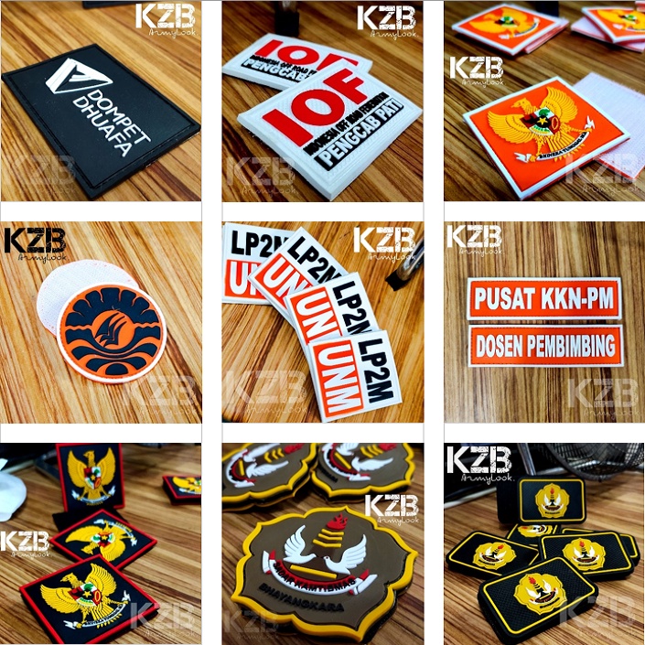 Emblem Karet Velcro CUSTOM-Design Pribadi