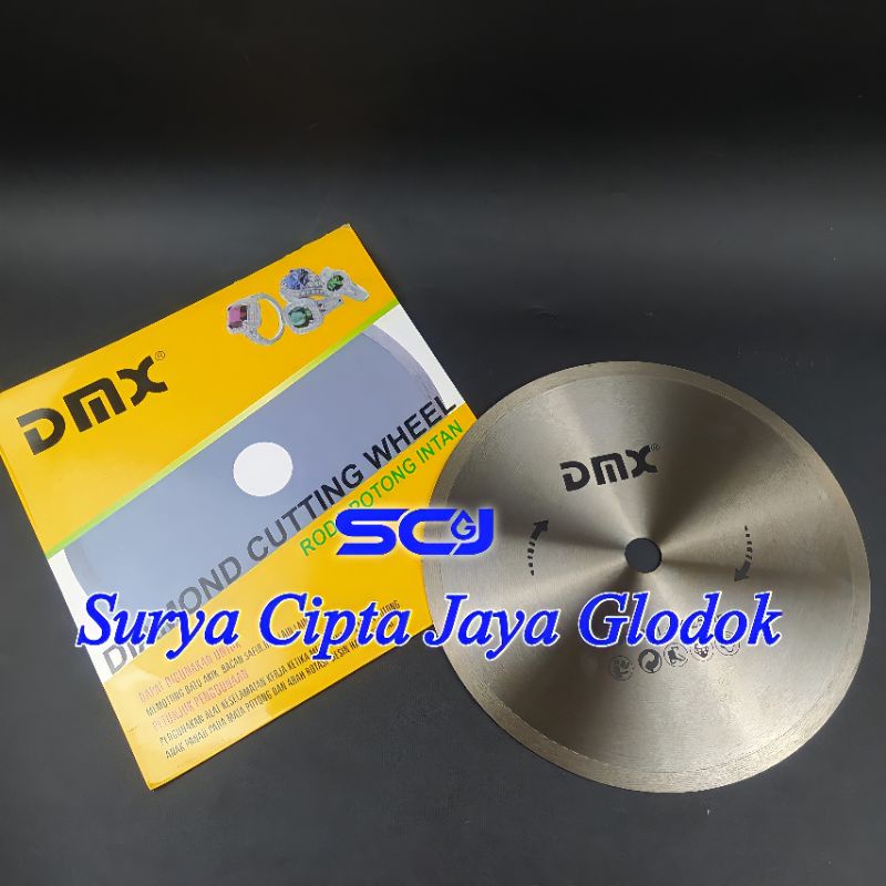 Pisau potong batu akik 10" Diamond Cutting wheel DMX mata gerinda potong batu akik