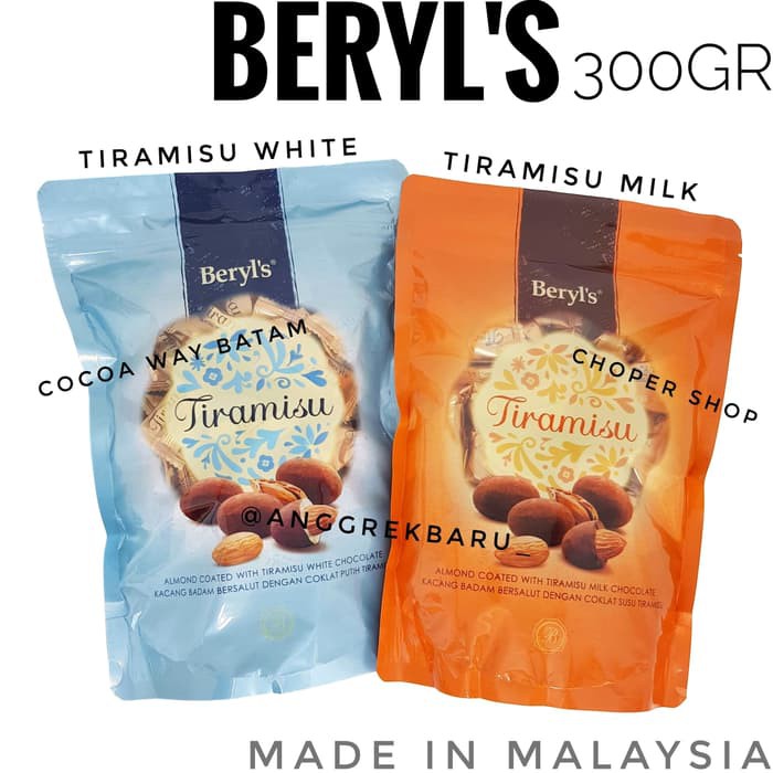 

Unik Coklat Beryls Tiramisu Import Malaysia 300gr Beryl Almond MILK Murah